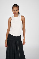 Johnny - Pima jersey tank top I Chalk 1 - Rabens Saloner