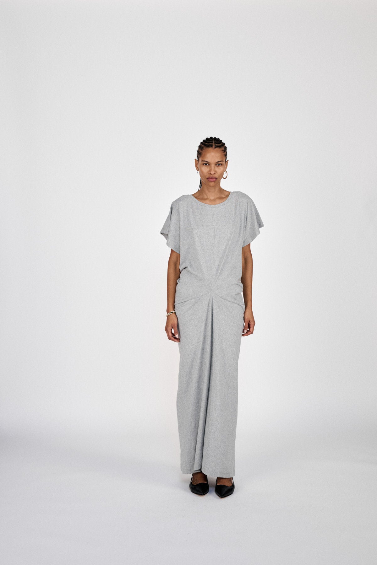 Phoenix - Vintage jersey dress I Grey melange