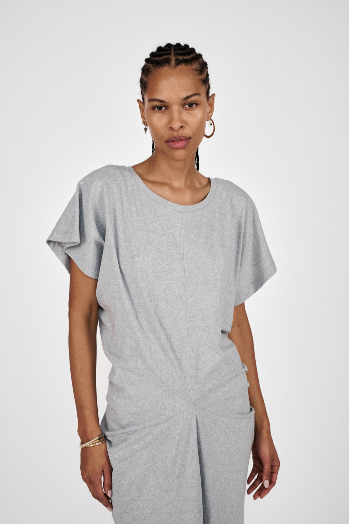 Phoenix - Vintage jersey dress I Grey melange 2 - Rabens Saloner