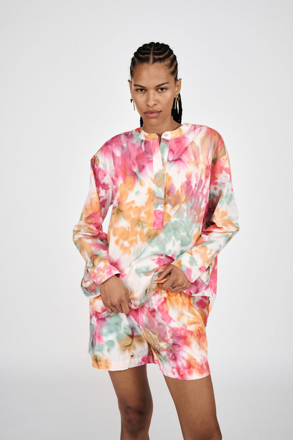 Lania - Abstract cotton shorts I Rainbow combo 1 - Rabens Saloner