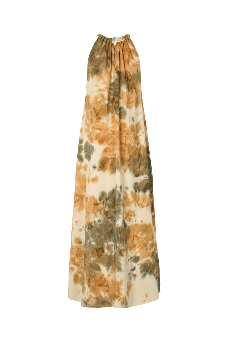 Hope - Abstract halter dress I Forest combo 6 - Rabens Saloner