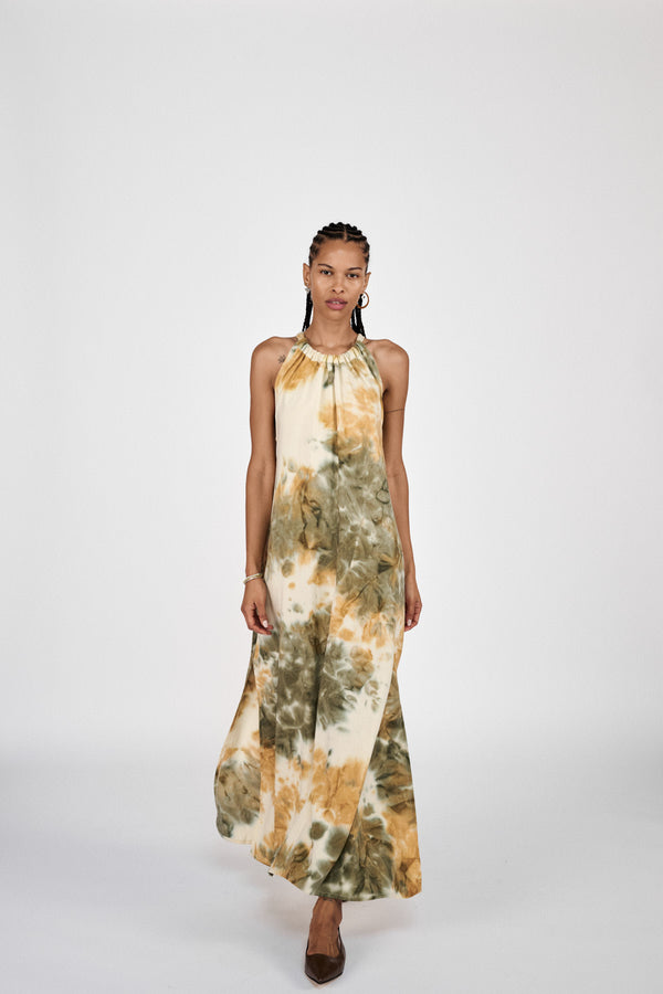 Hope - Abstract halter dress I Forest combo 1 - Rabens Saloner