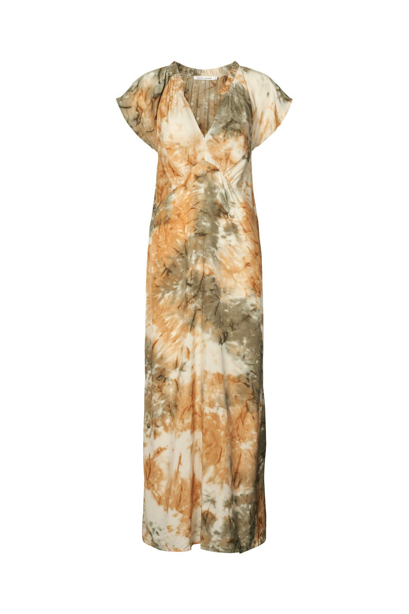 Rosie - Abstract frill neck dress I Forest combo Forest combo XS 3 - Rabens Saloner
