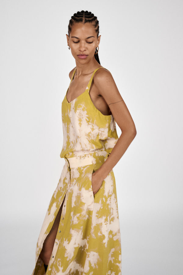 Maisa - Misty camisole top I Golden mustard combo 1 - Rabens Saloner