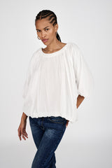 Rachelle - Voile cloud blouse I White 1 - Rabens Saloner