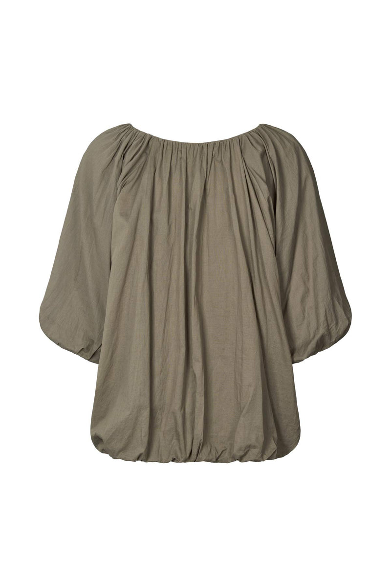 Rachelle - Voile cloud blouse I Dry bark 2 - Rabens Saloner