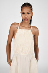 Cylle - Poplin elastic dress I Champagne 2 - Rabens Saloner