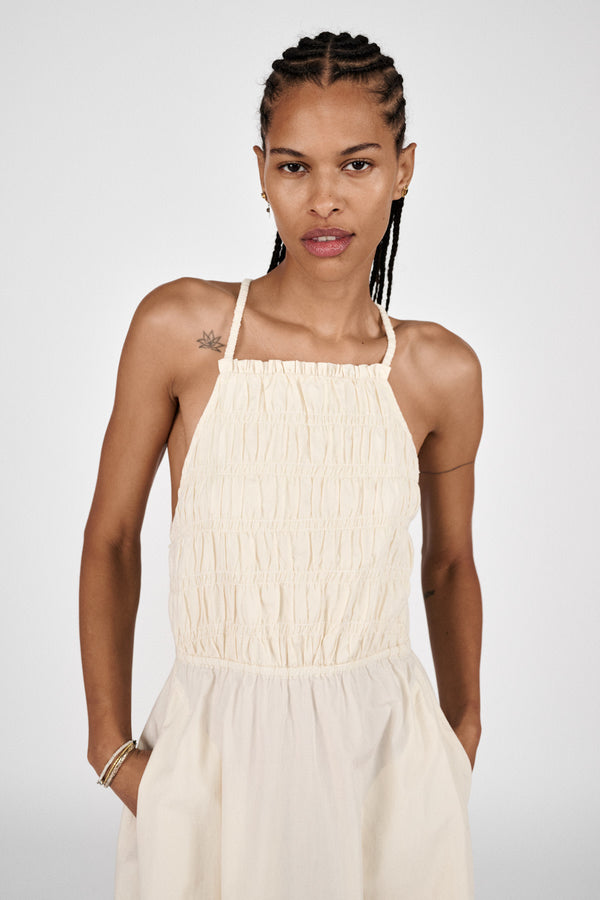 Cylle - Poplin elastic dress I Champagne 2 - Rabens Saloner