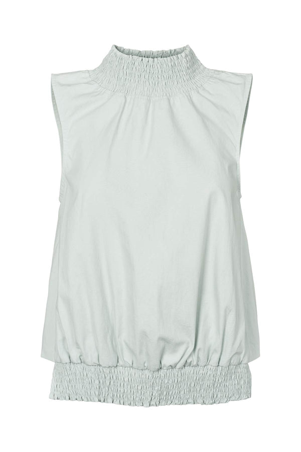 Fiola - Poplin heavy shirring top I Sky blue Sky blue XS 1 - Rabens Saloner
