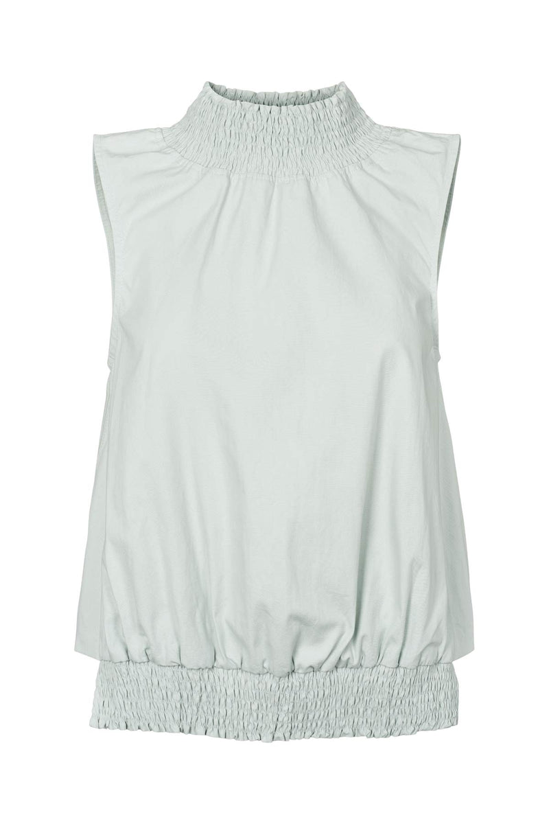 Fiola - Poplin heavy shirring top I Sky blue Sky blue XS 1 - Rabens Saloner