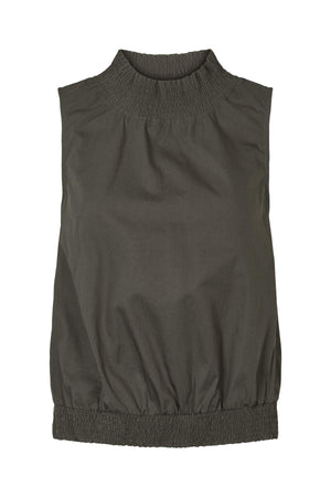 Fiola - Poplin heavy shirring top I Pirate black Pirate black XS 1 - Rabens Saloner