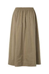 Guri - Poplin heavy full skirt I Dry bark 4 - Rabens Saloner