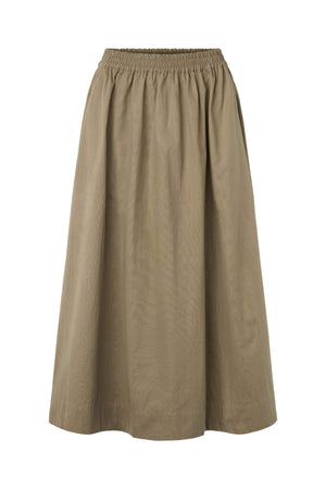Guri - Poplin heavy full skirt I Dry bark Dry bark XS 3 - Rabens Saloner