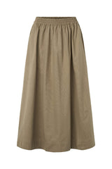 Guri - Poplin heavy full skirt I Dry bark Dry bark XS 3 - Rabens Saloner