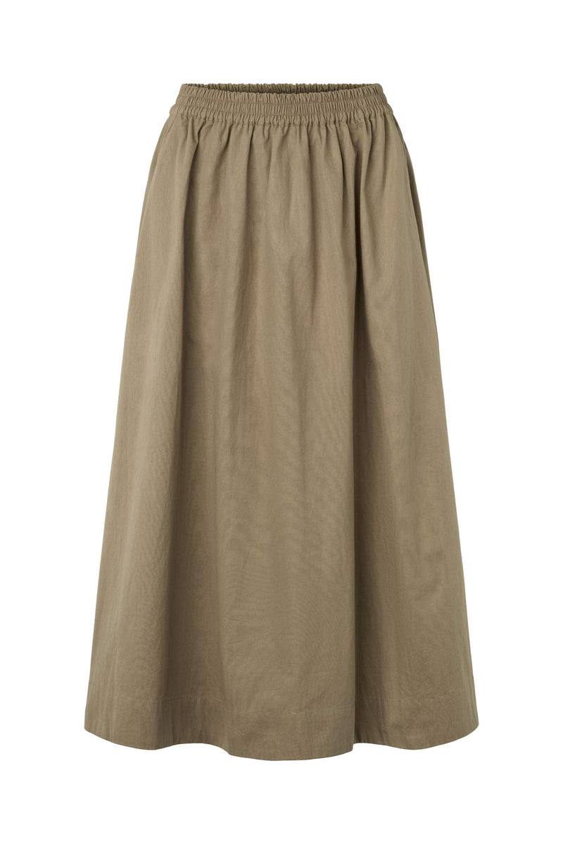 Guri - Poplin heavy full skirt I Dry bark Dry bark XS 3 - Rabens Saloner