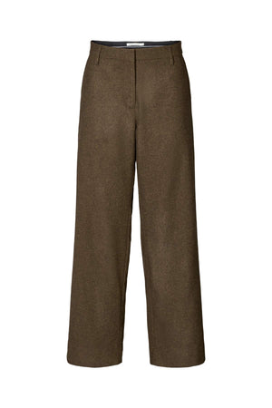 Kesia - Mini herringbone pants I Dark brown Dark brown XS 4 - Rabens Saloner