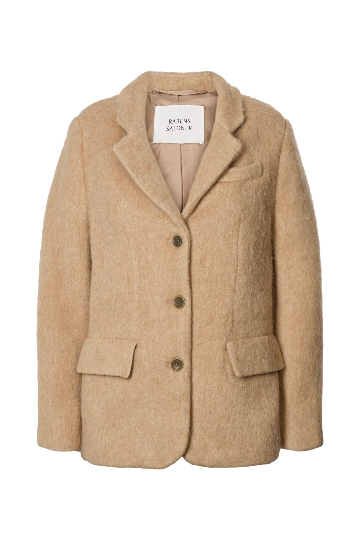 Nyara - Fuzzy jacket I Oatmeal Oatmeal XS 1 - Rabens Saloner