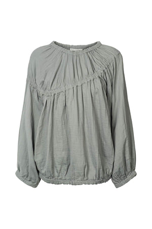 Lotte - Cotton dbl elasticated top I Grey mist Grey mist XS/S 1 - Rabens Saloner