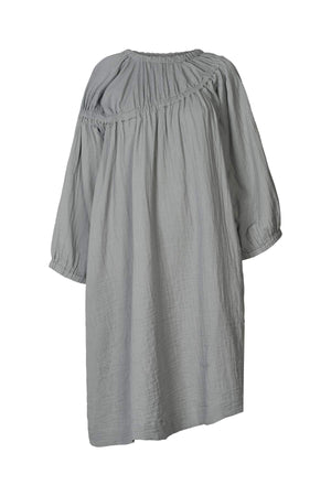 Mae - Cotton dbl elasticated dress I Grey mist Grey mist XS/S 4 - Rabens Saloner