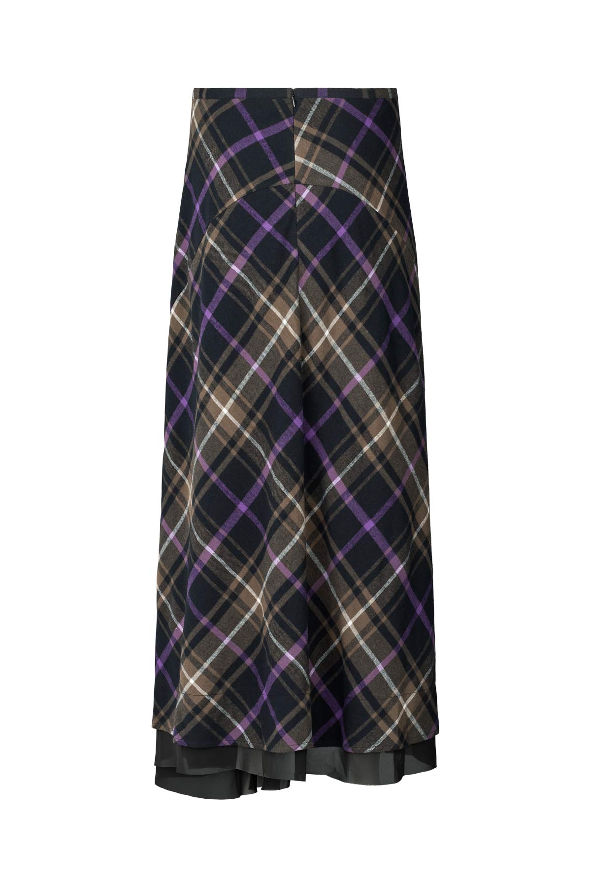 Anemone - Giant check insert skirt I Purple check combo