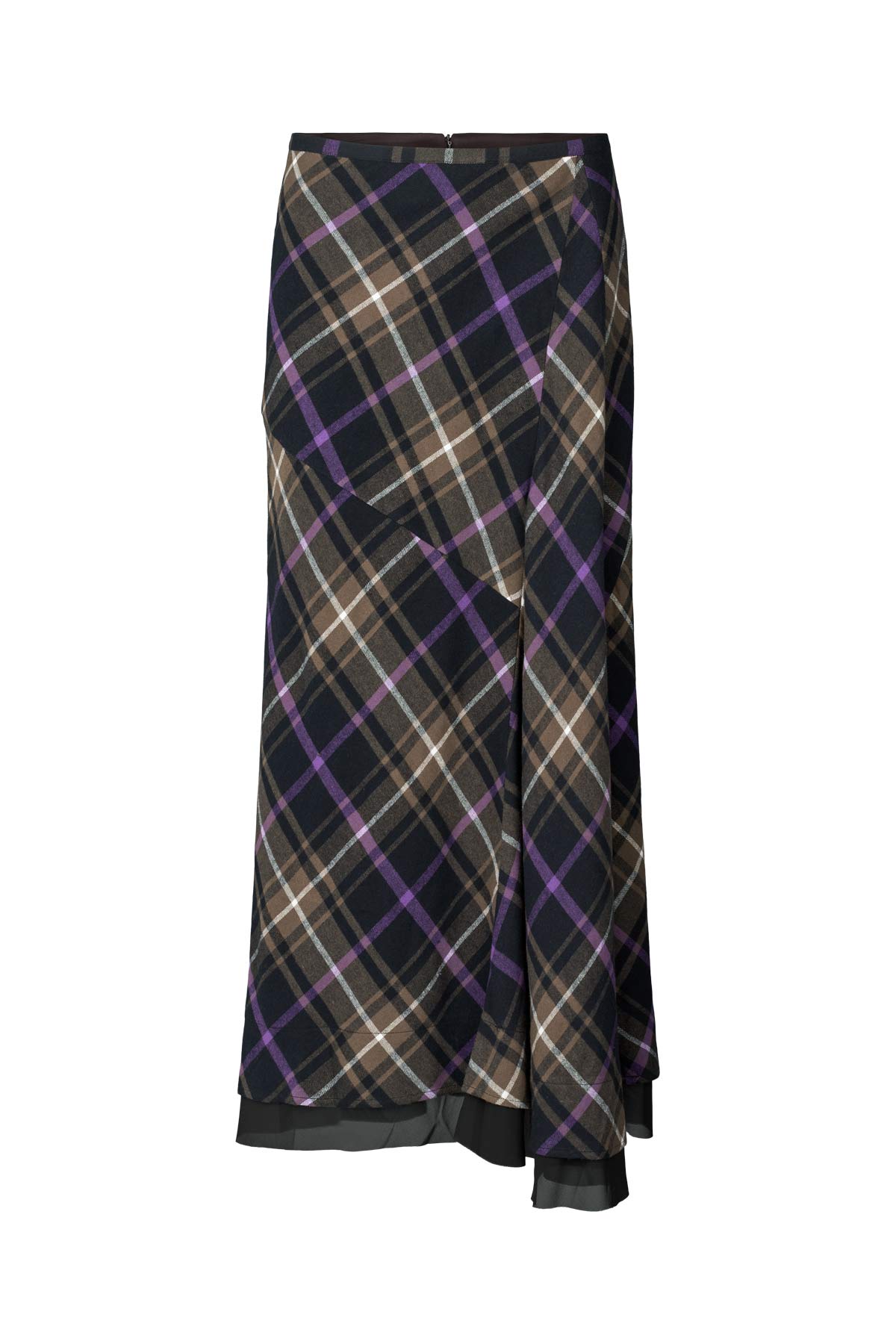Anemone - Giant check insert skirt I Purple check combo