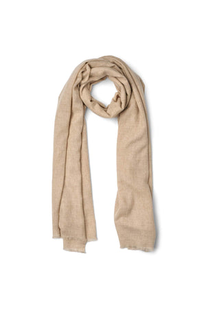Wool cash scarf - Caroliva I Oatmeal melange Oatmeal melange O/S 1 - Rabens Saloner