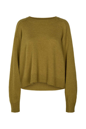 Dalani - Pure wool boxy sweater I Fern green Fern green XS 1 - Rabens Saloner