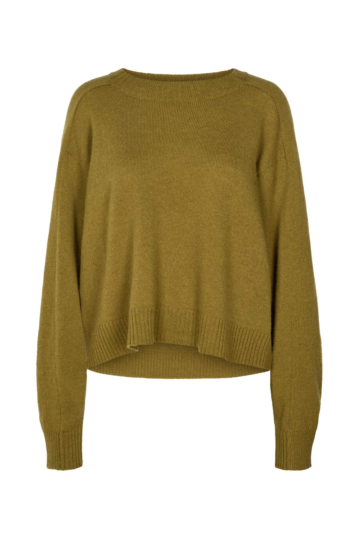 Dalani - Pure wool boxy sweater I Fern green Fern green XS 1 - Rabens Saloner