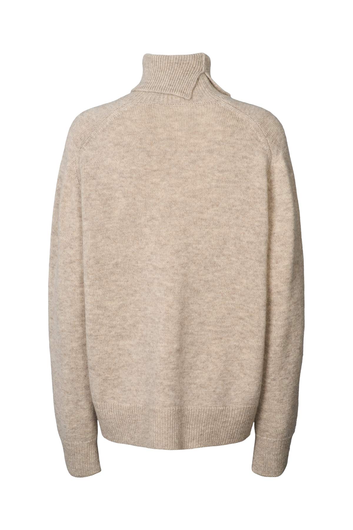 Celly - Pure wool roll neck sweater I Oatmeal