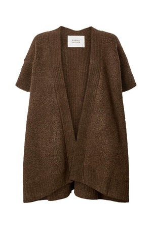 Dorris - Sheep knit cape I Dark brown Dark brown O/S 1 - Rabens Saloner