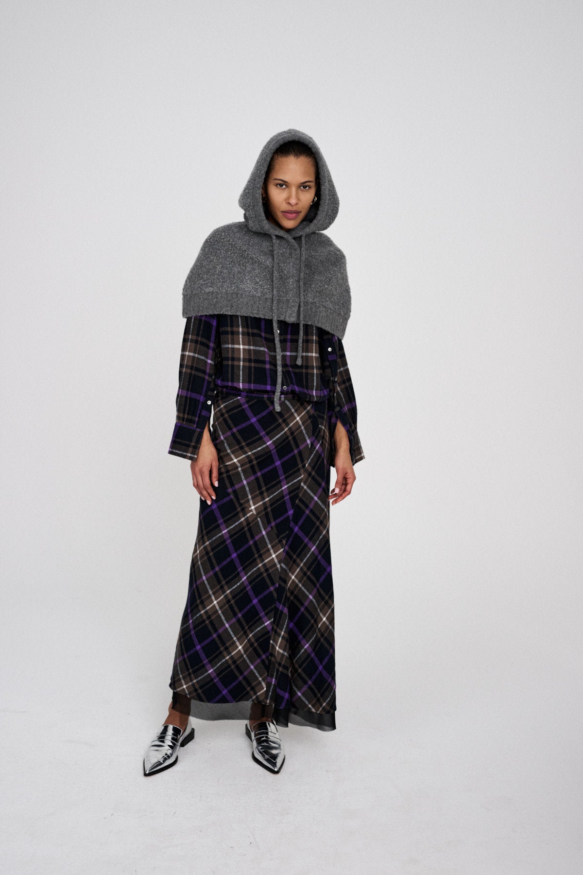 Sinika - Sheep knit hood I Dark brown 3 - Rabens Saloner
