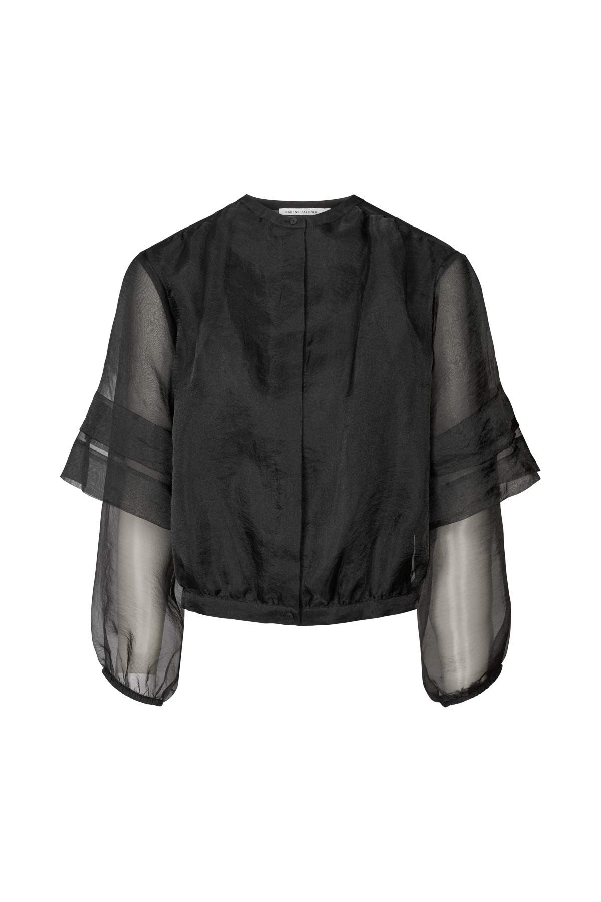 Everlyn - Organza layer shirt jacket I Black Black XS 6 - Rabens Saloner