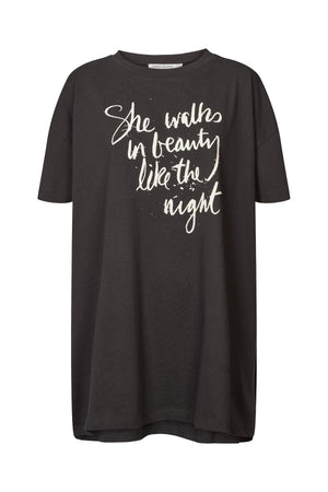 Dee - Poet oversize t-shirt I Faded black Faded black XS/S 1 - Rabens Saloner