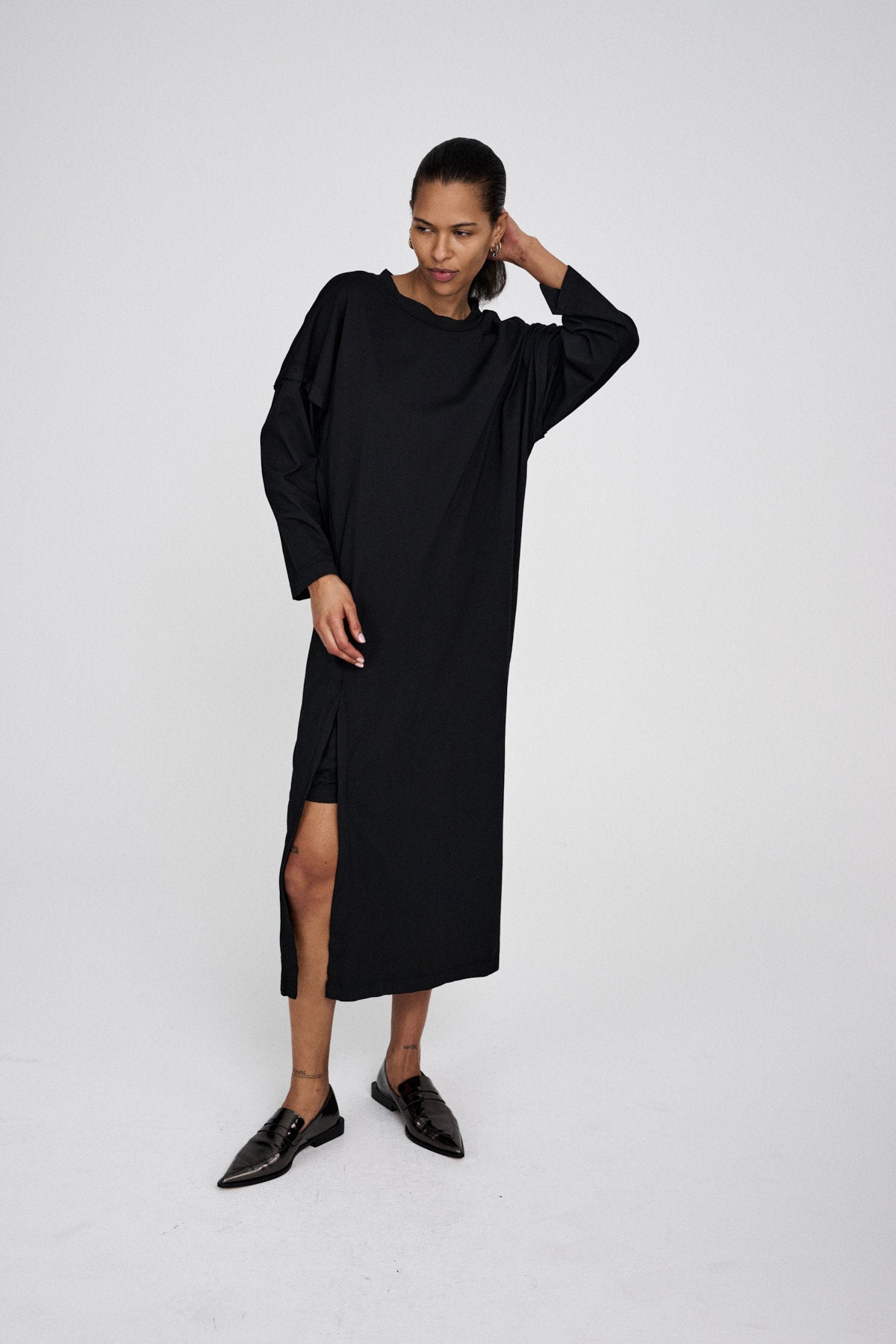 Brynja - FOT jersey dress I Faded black 1 - Rabens Saloner