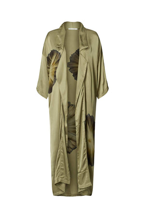 Aysha - Bloom kimono jacket I Hazelnut combo Hazelnut combo O/S 1 - Rabens Saloner