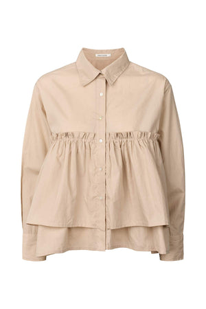 Shaker - Poplin frill shirt I Powder Powder XS 5 - Rabens Saloner