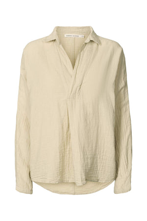 Cotton double elbow patch shirt - Jojo I Pelican grey Pelican grey XS/S 4 - Rabens Saloner