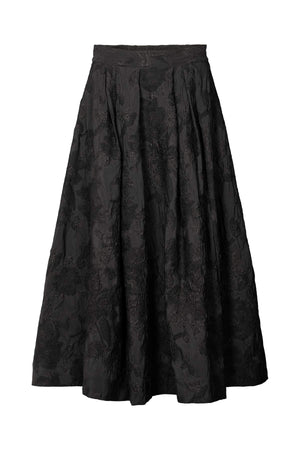 Bisharo - Clipped jacquard full skirt I Pirate black Pirate black XS 9 - Rabens Saloner