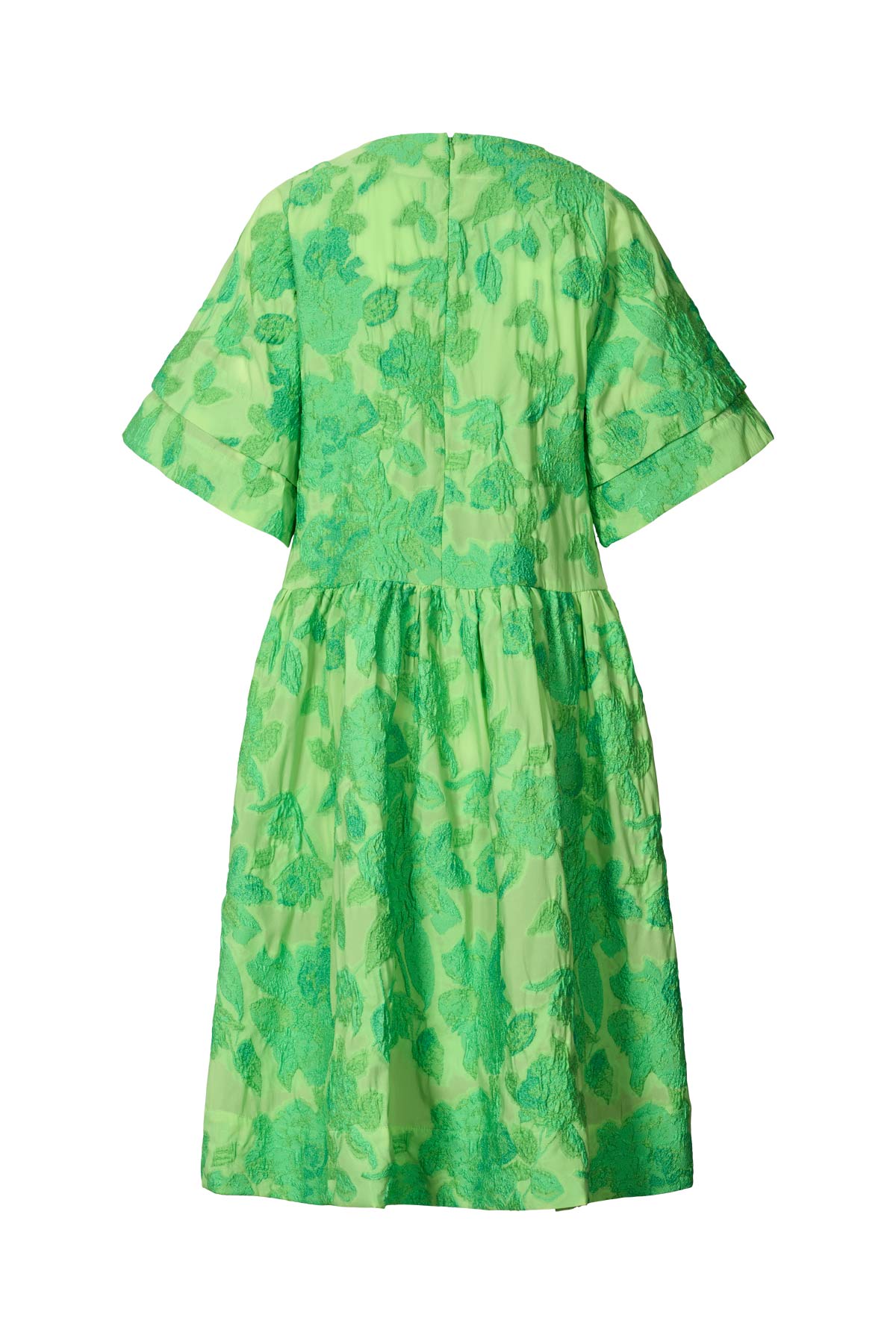 Halbin - Clipped jacquard dress I Viper green