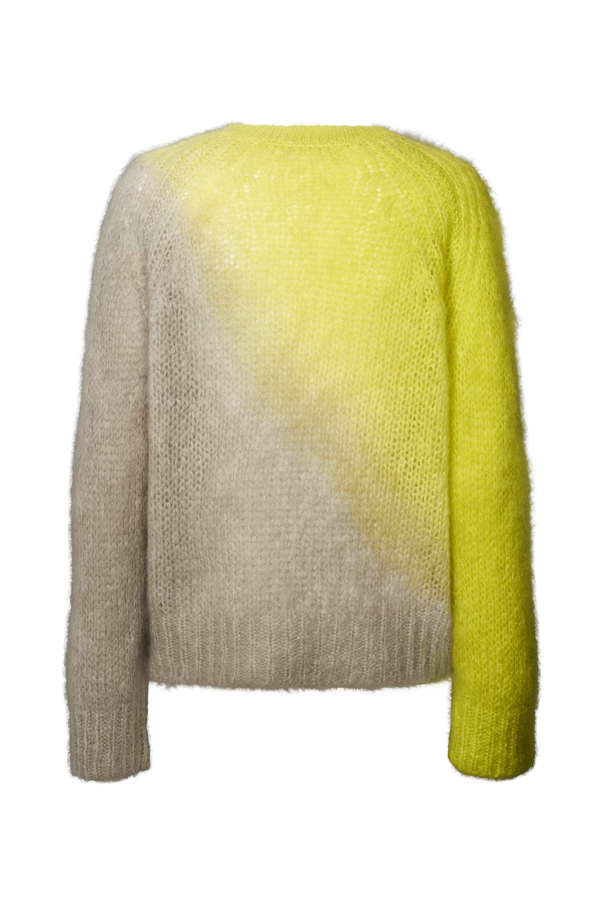 Jasmin - Cross dye boxy sweater I Limeade pelican combo 6 - Rabens Saloner