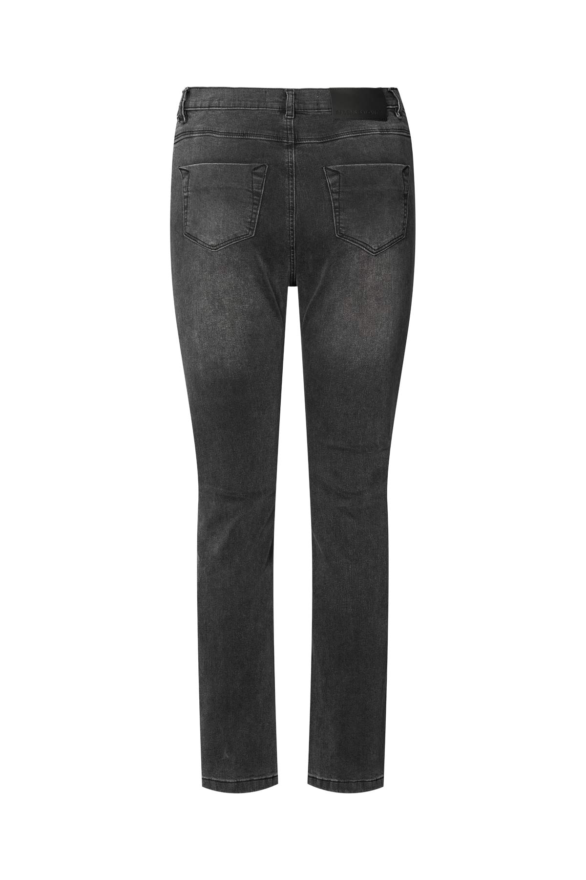 Felicia - Denim stretch skinny cropped pants I Washed black denim 7 - Rabens Saloner