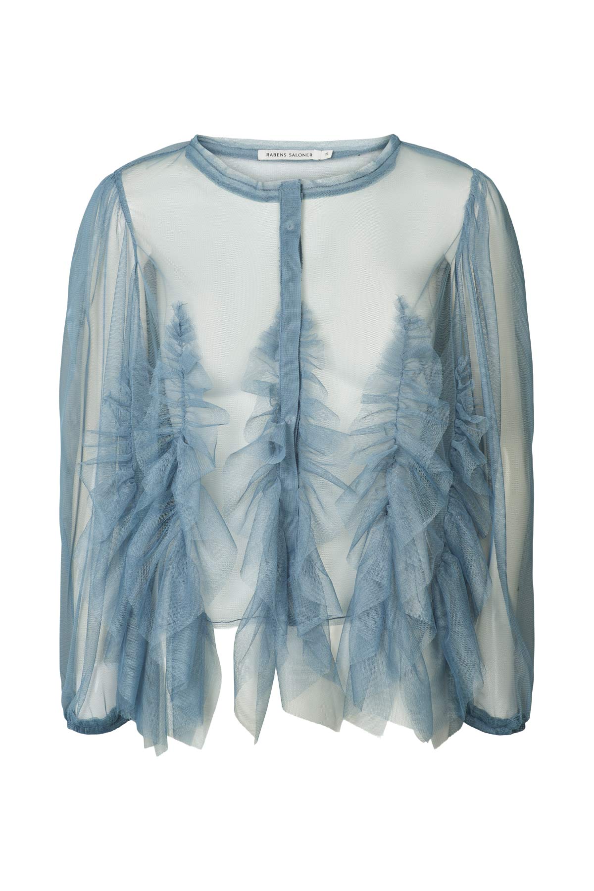 Gida - Frilly tulle shirt I Dusty blue