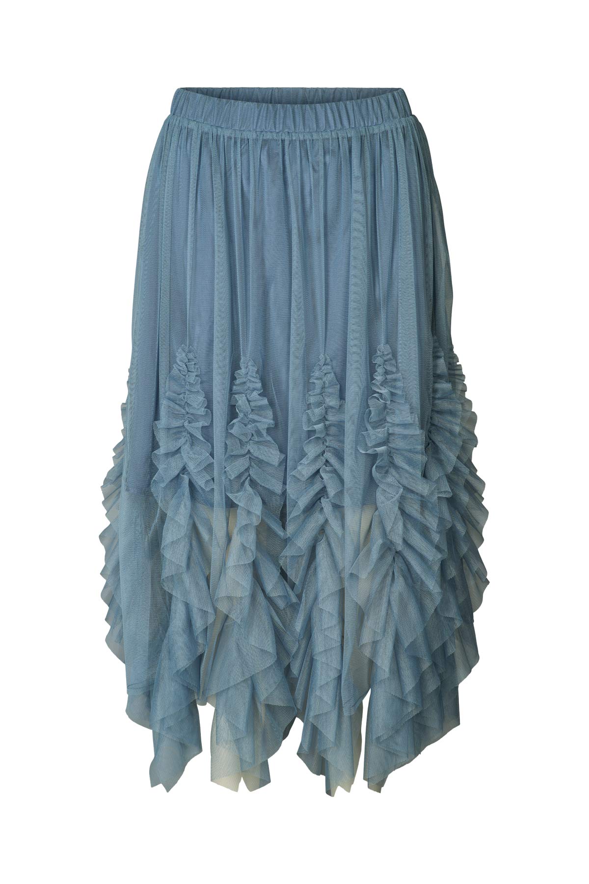 Glenda - Frilly tulle skirt I Dusty blue Dusty blue XS 1 - Rabens Saloner