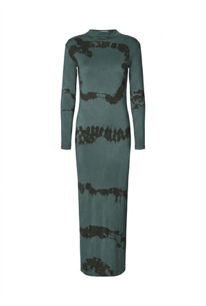 Lykka - Cosmic long jersey dress I Anthracite combo