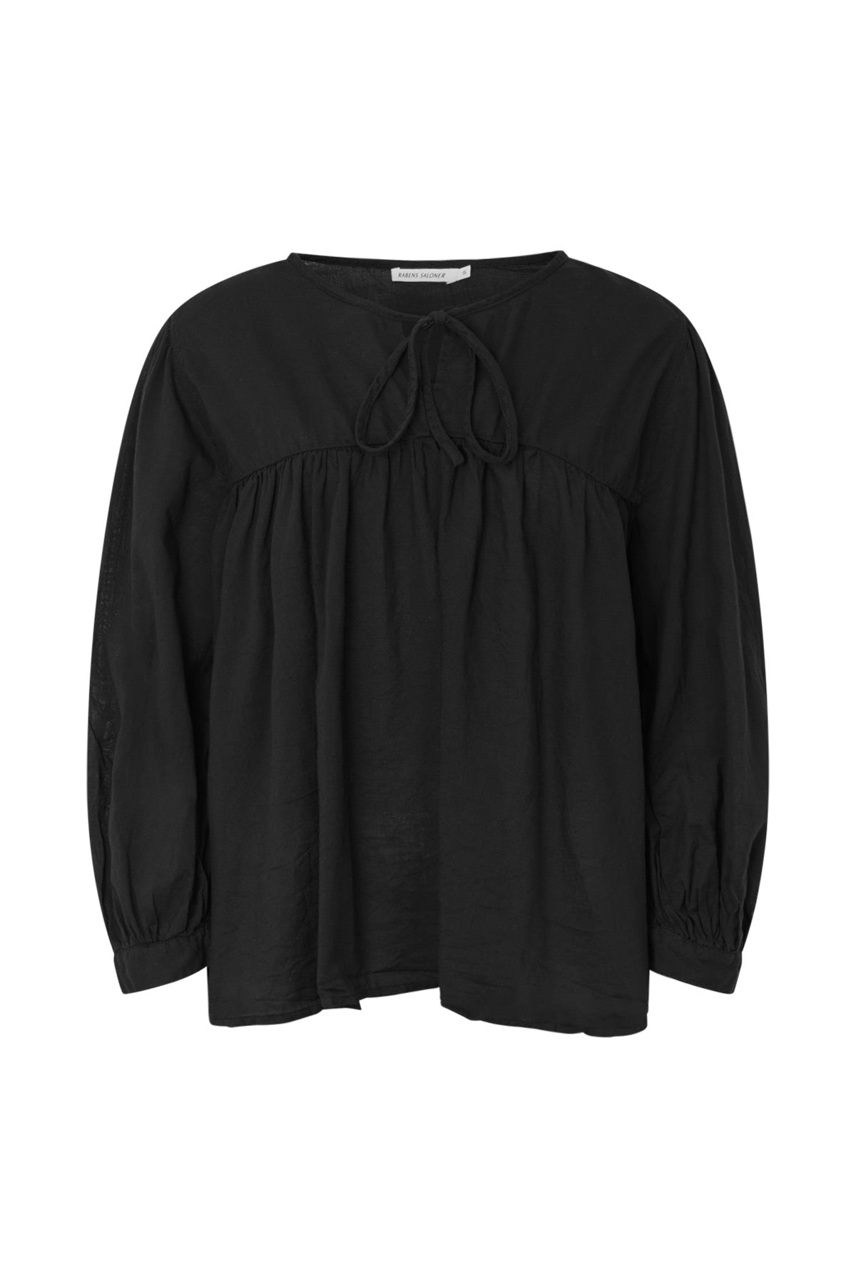 Eike - Cotton full sleeve blouse I Black Black XS 1 - Rabens Saloner