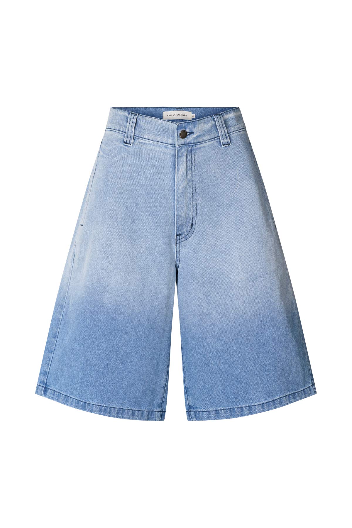 Raha - Light denim wide shorts I Light washed denim Light washed denim XXS 7 - Rabens Saloner