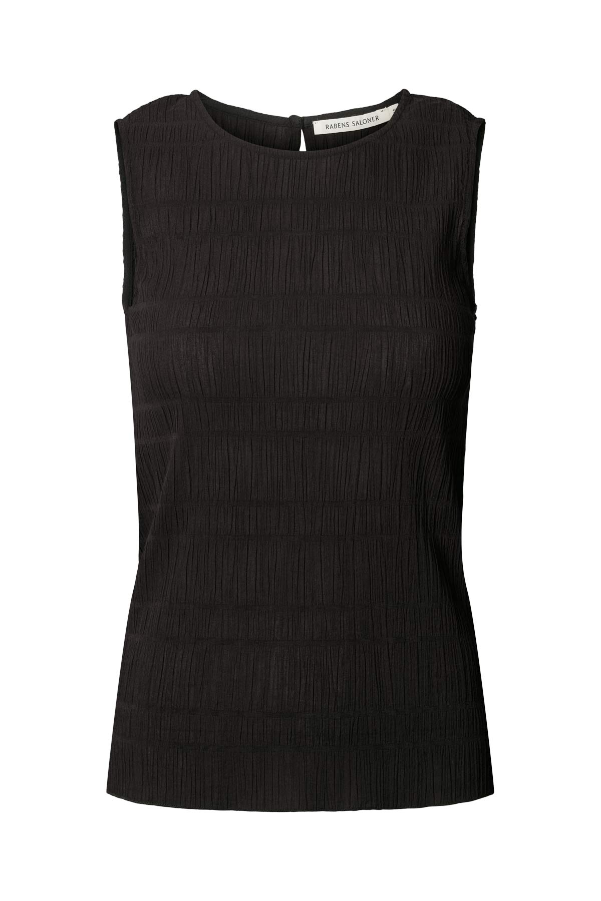 Manola - Irregular smocking tank I Black Black XS 1 - Rabens Saloner