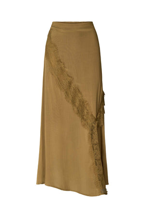 Leia - Sheer lace skirt I Hazelnut Hazelnut XS 4 - Rabens Saloner