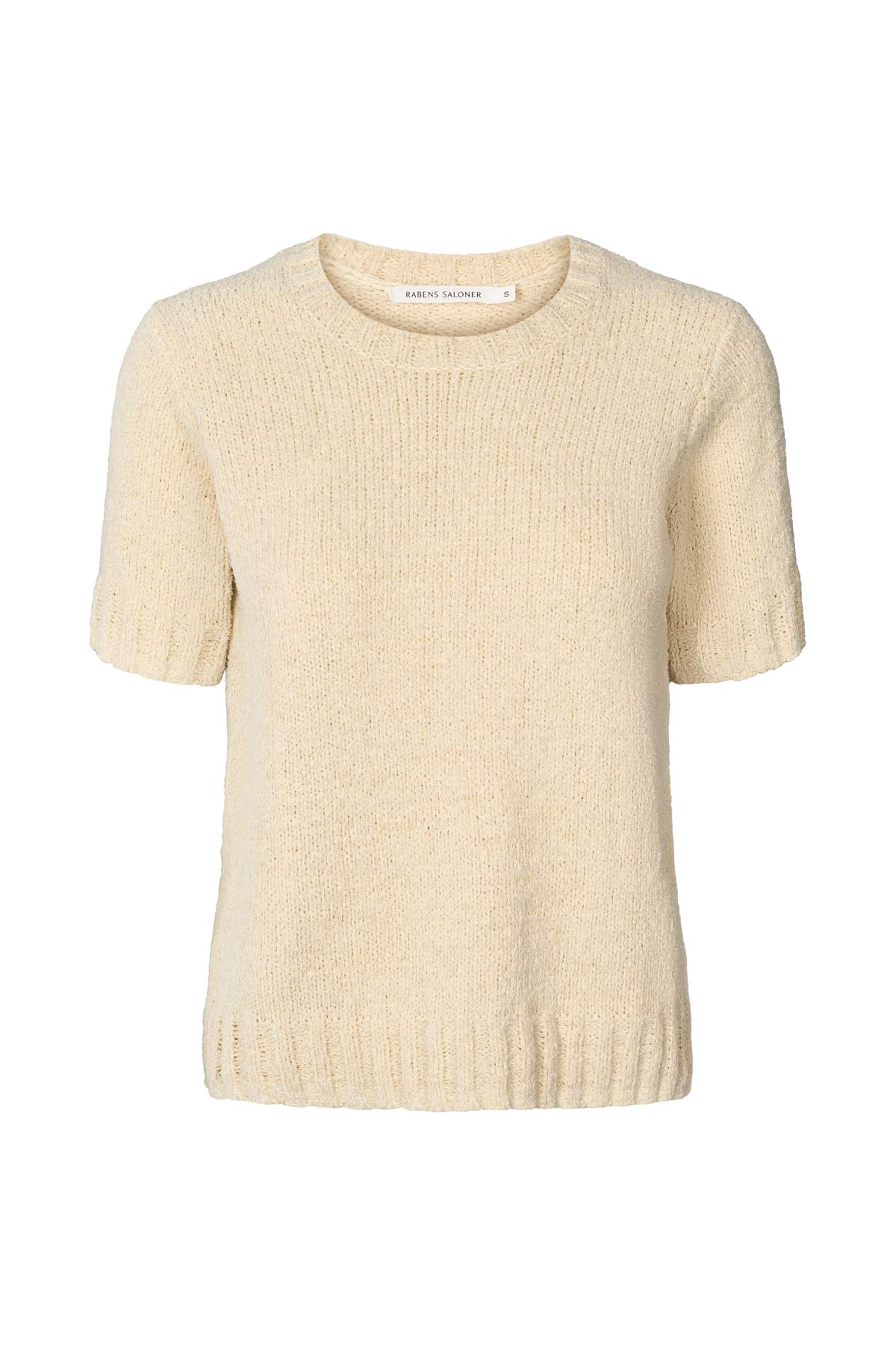 Elka - Towelling knit t-shirt I Sand 4 - Rabens Saloner