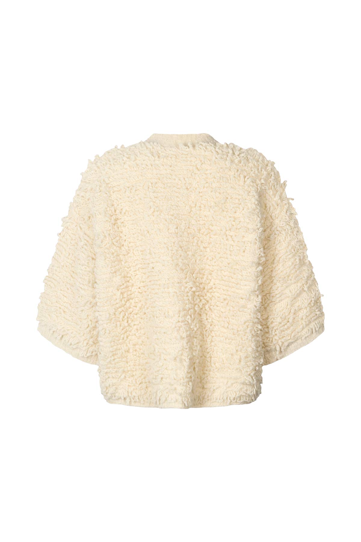 Alice - Shaggy lam knit cardigan I Off white 8 - Rabens Saloner